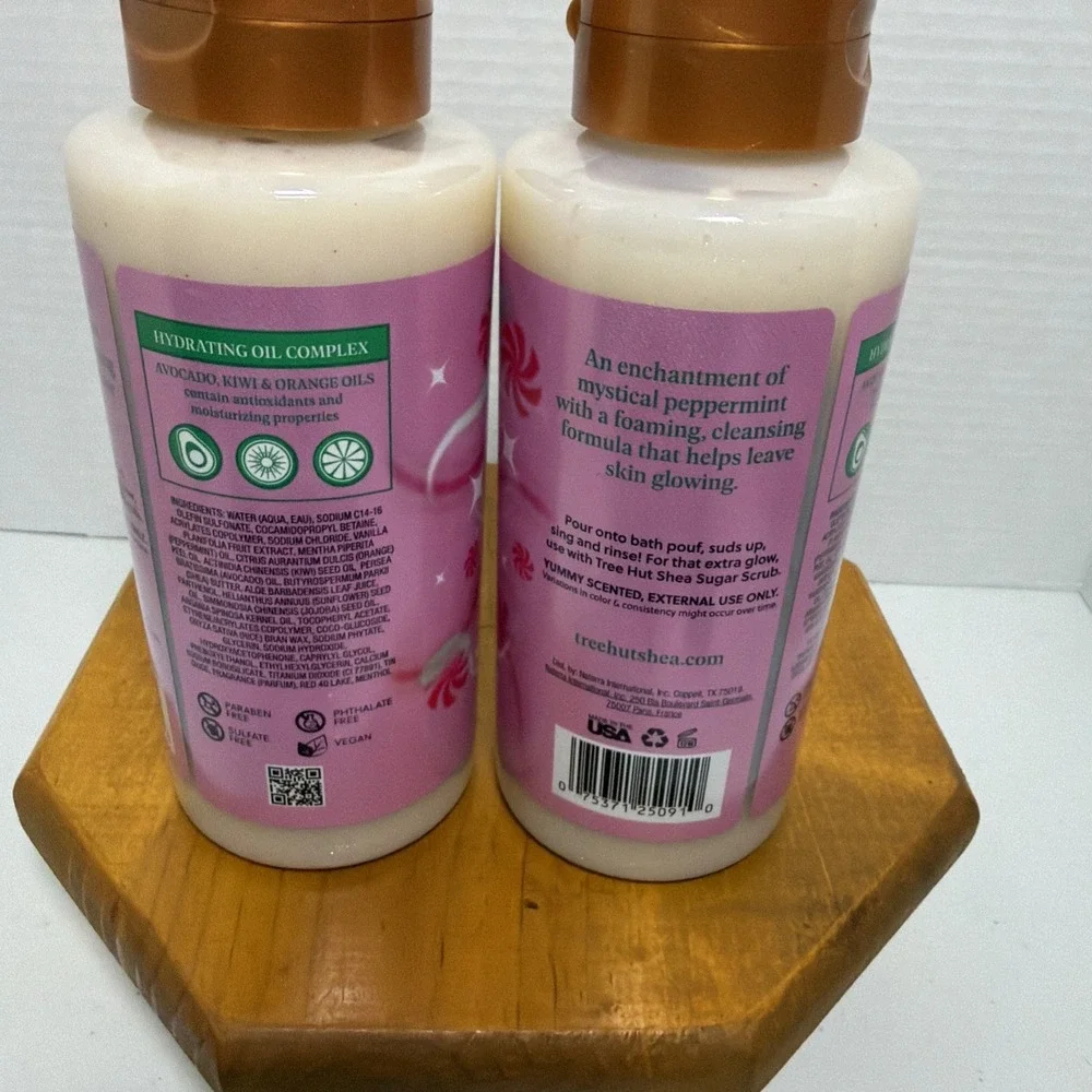 Tree Hut Merry Mint Foaming‎ Gel Wash, 18 fl oz, Lot of 2